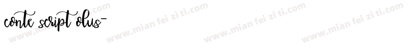 conte script olus字体转换